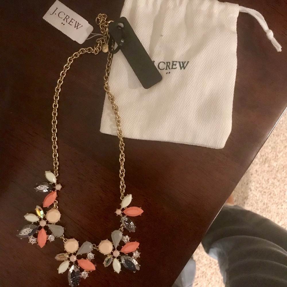**NWT** jcrew jeweled gold chain necklace